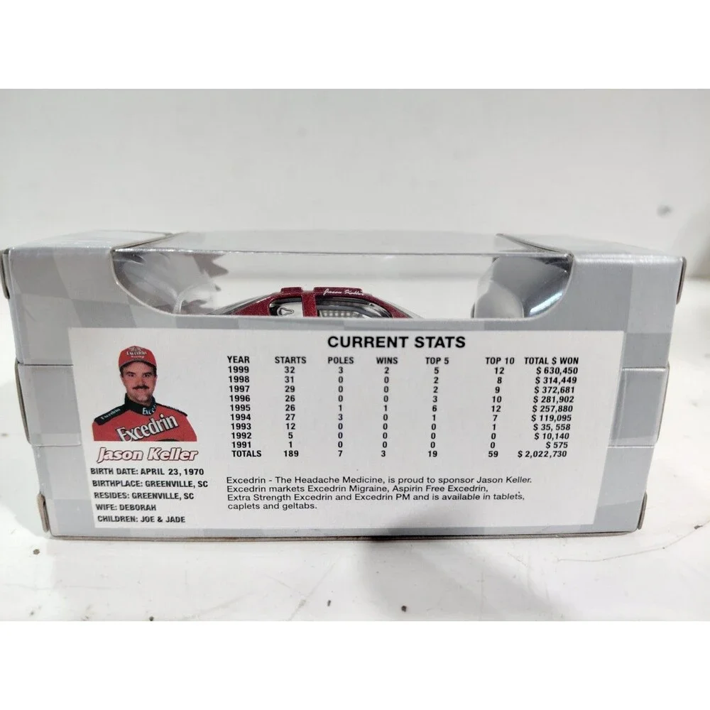 NIP Racing Champions 1:64 Die Cast Excedrin #57 Jason Keller Monte Carlo NASCAR